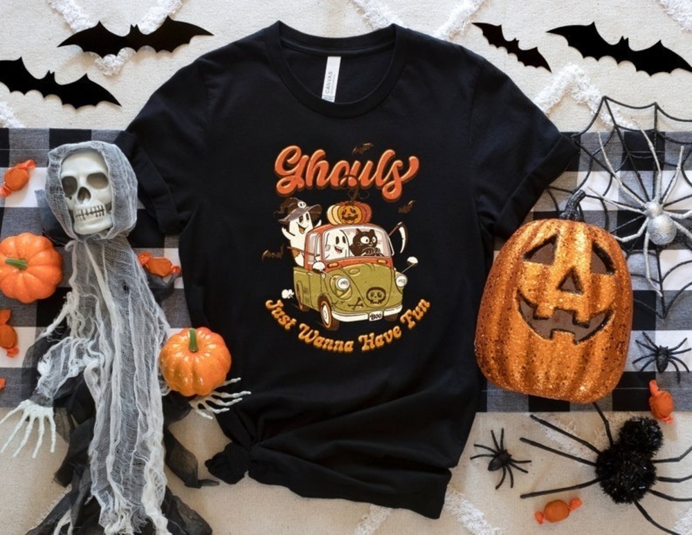 Ghouls Just Wanna Have Fun Shirt Retro Halloween Comfort Colors Ghost